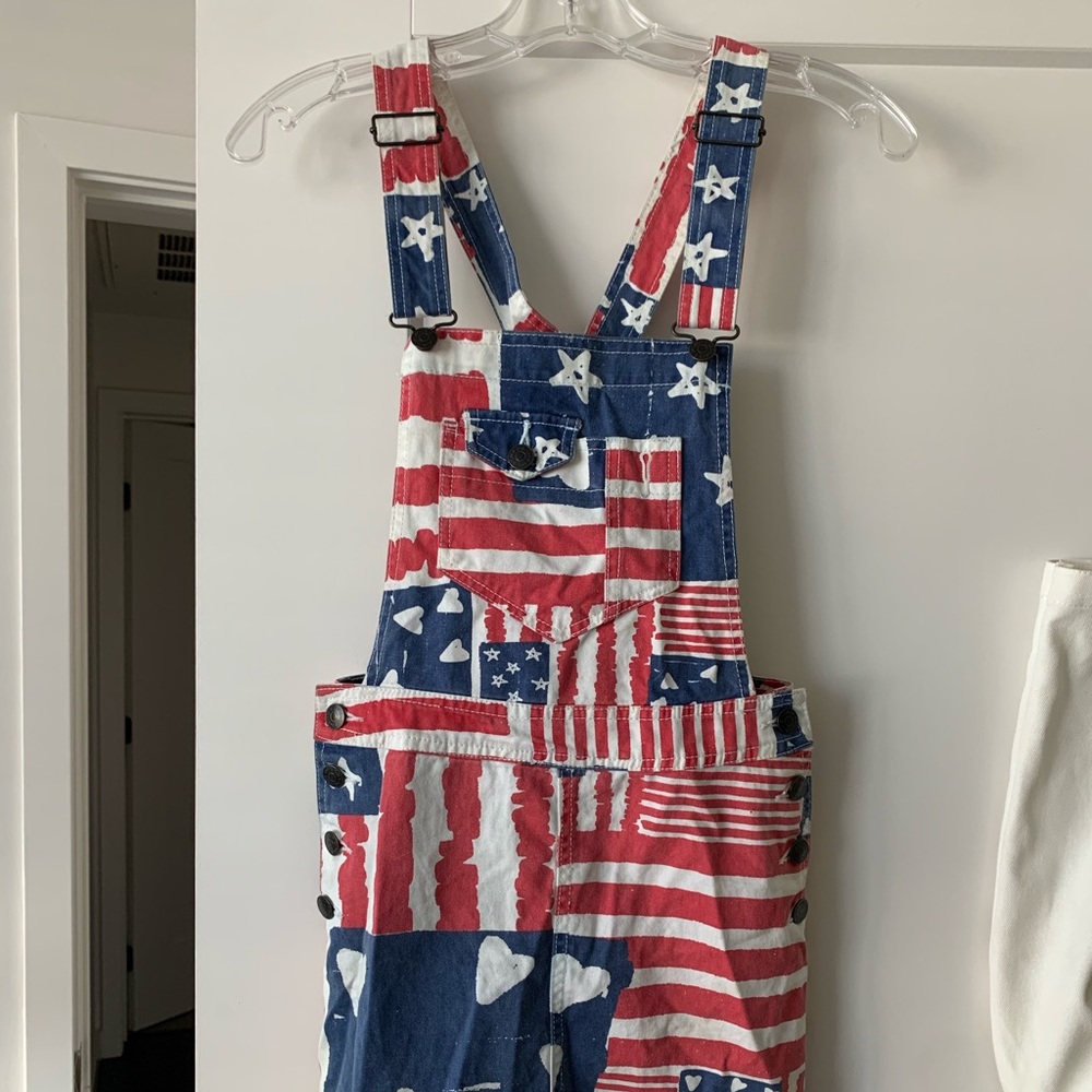 American Flag Overall Dress! (Vintage)